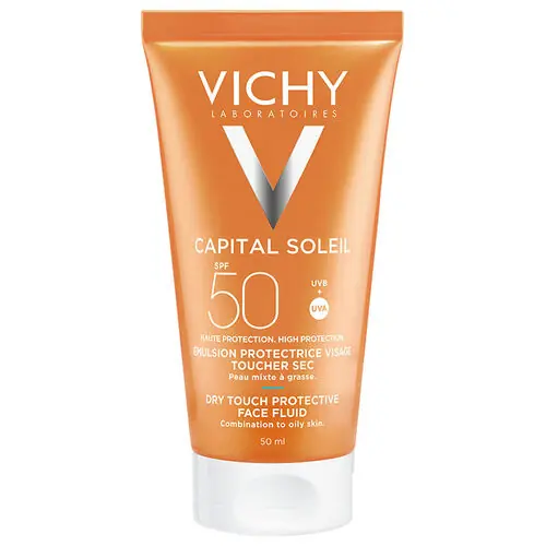 Vichy Capital Soleil Yağlı Ciltler İçin Güneş Kremi Spf 50 ürün ambalajı