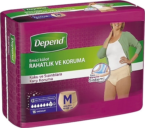 Depend Emici Külot Kadın Medium 16 lı