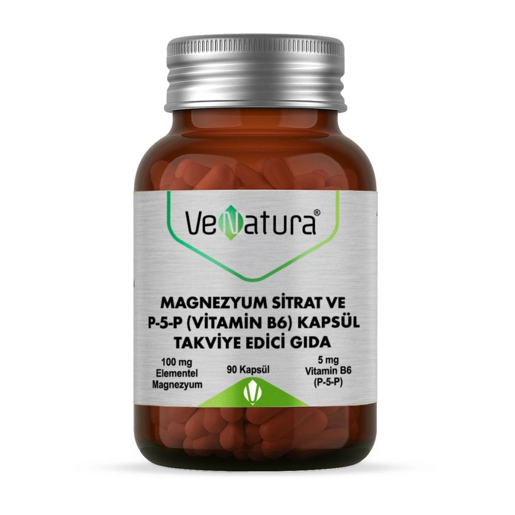 VeNatura Magnezyum Sitrat B6 90 Kapsül Yüksek Emilim