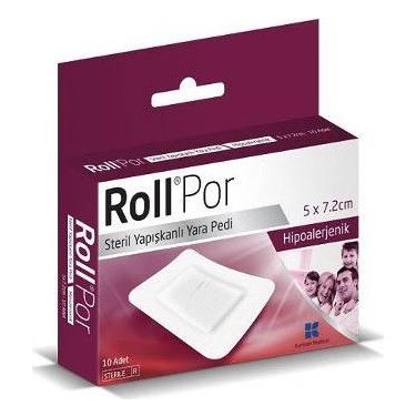 Roll Por Gözenekli Cilt Dostu Yara Bandı 5x7.2 cm 10 adet