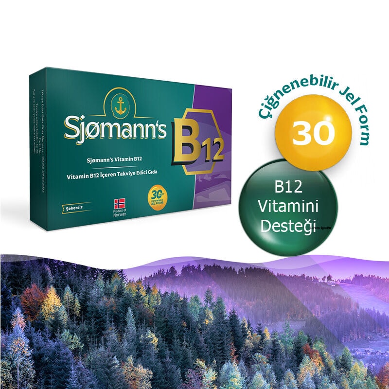 Sjømann’s Vitamin B12 Çiğnenebilir Jel 30 Adet