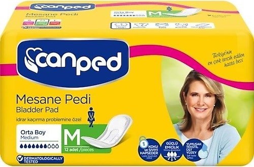Canped Kadın Mesane Pedi Orta Boy (M) Ekonomik Paket 12 Adet