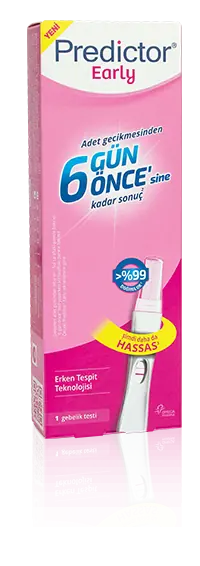 Predictor Early Erken Gebelik Testi 1 Test ürün ambalajı