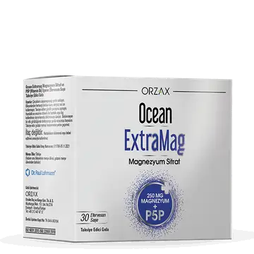 Orzax Ocean Extramag P5P B6 Magnezyum Saşe 30 Poşet