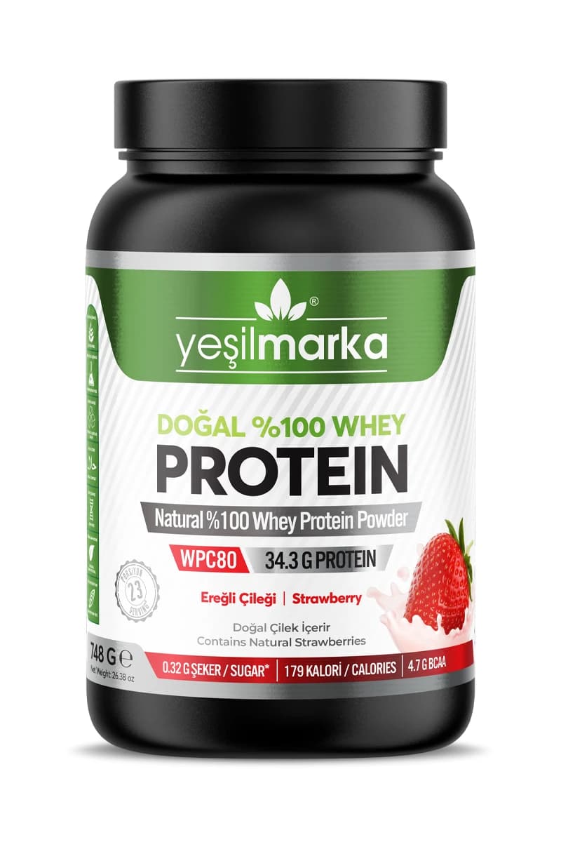 Yeşilmarka Whey Protein Tozu 748 g Ereğli Çileği ürün görseli