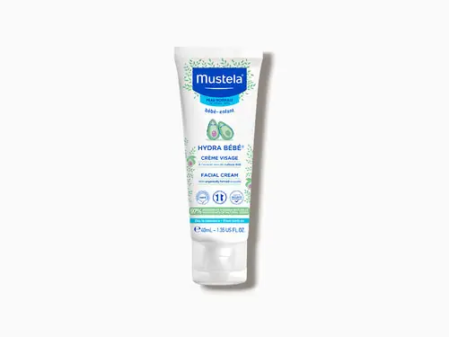 Mustela Hydra Bebe Nemlendirici Yüz Kremi Bebekler İçin 40 ml ürün ambalajı