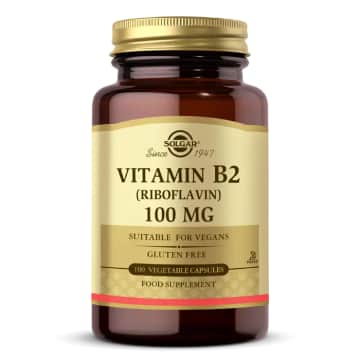 Solgar B2 Vitamini Riboflavin Enerji Metabolizması 100 Kapsül