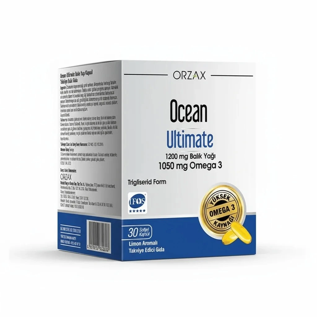 Orzax Ocean Ultimate Yüksek EPA DHA Omega 3 30 Kapsül - Yeni Ambalaj