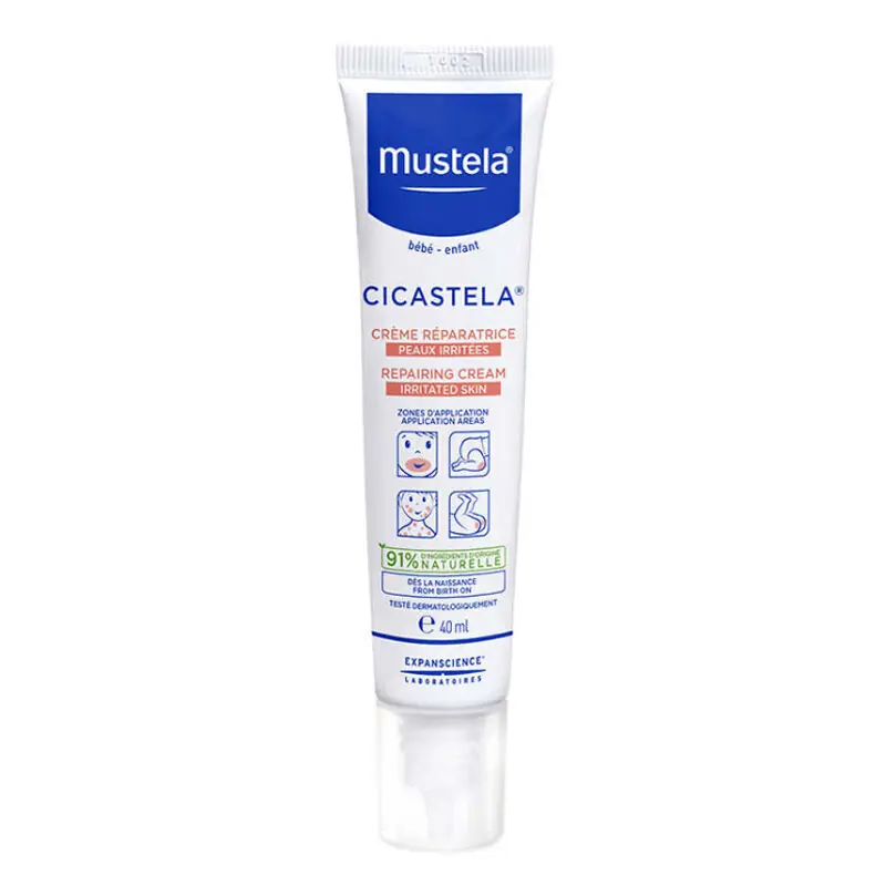 Mustela Cicastela Bebek ve Çocuklar İçin Onarıcı Krem 40 ml ürün ambalajı