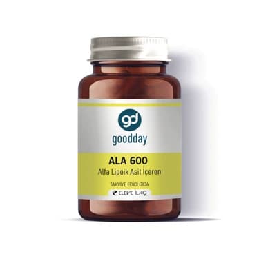 GoodDay ALA 600 Kapsül Alfa Lipoik Asit 60 Kapsül kutu ve ambalaj