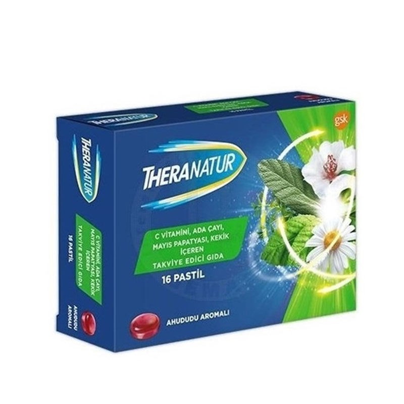 Theranatur C Vitamini Adaçayı Mayıs Papatyası Kekik Pastil 16 Pastil
