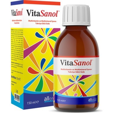 Vitasanol Şurup 150 ML, Multivitamin ve Multimineral İçeren Takviye Edici Gıda 250ml