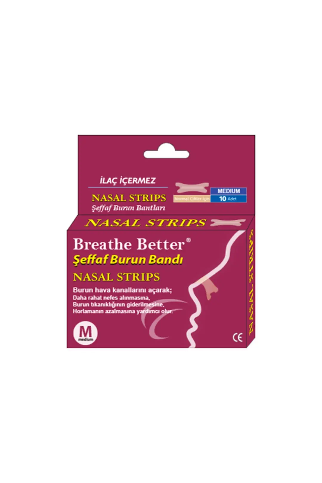 Breathe Better Burun Bandı Şeffaf 10lu Medium