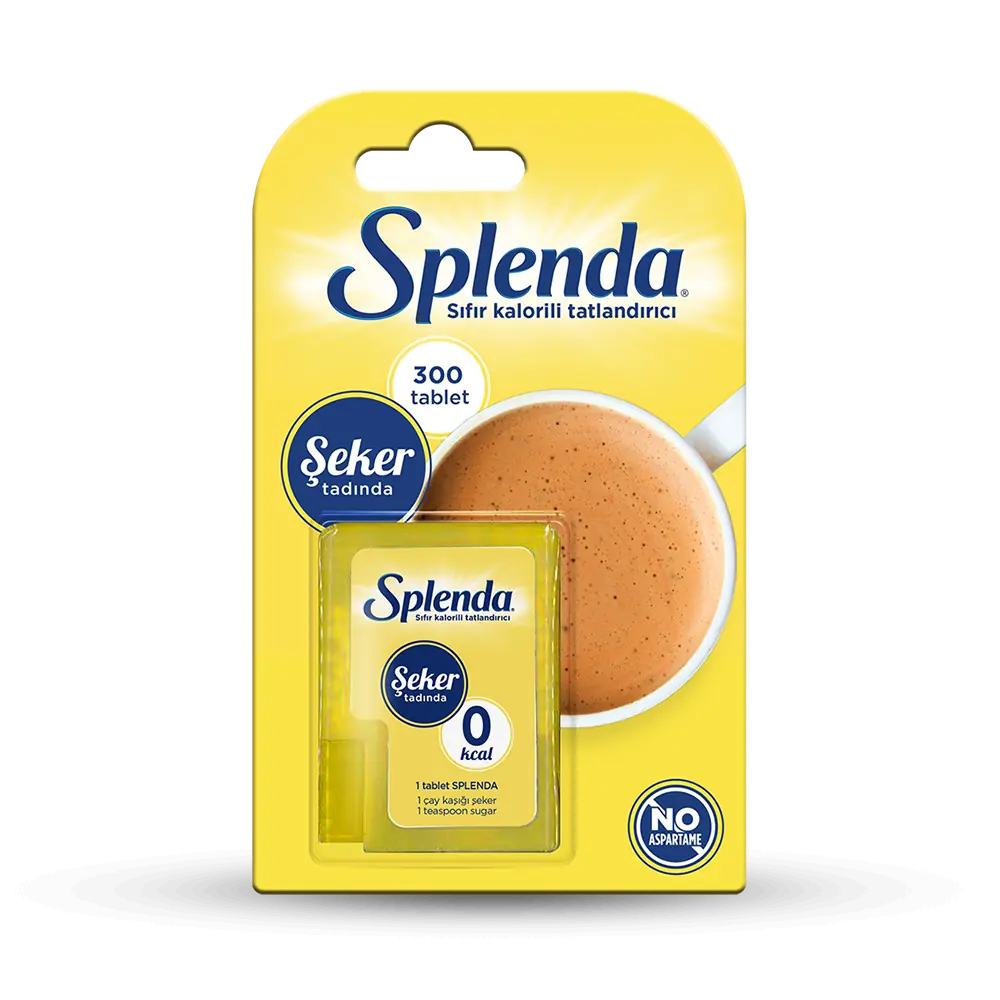 Splenda Tablet Plastik Tetikleyici Ambalaj 300 Tablet kutu ve ambalaj