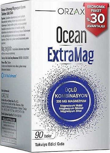 Ocean Extramag 90 Tablet %30 Avantajlı Magnezyum Takviyesi