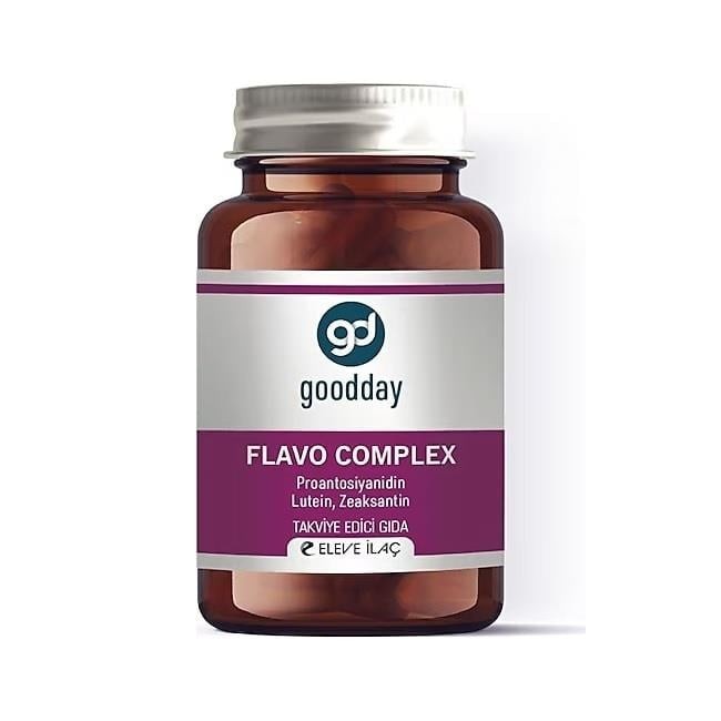 GOODDAY EXCLUSIVE FLAVO COMPLEX TABLET, PROANTOSİYANİDİN, LUTEİN, ZEAKSANTİN VE BİTKİ EKSTRAKLARI İÇEREN TAKVİYE EDİCİ GIDA 60 TABLET