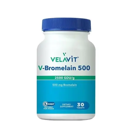 Velavit V-Bromelain 500 Tablet 30 Tablet ürün görseli
