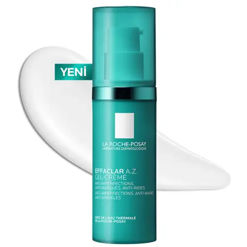 La Roche-Posay Effaclar A.Z. Gel Krem 40 ml doku ve uygulama görseli