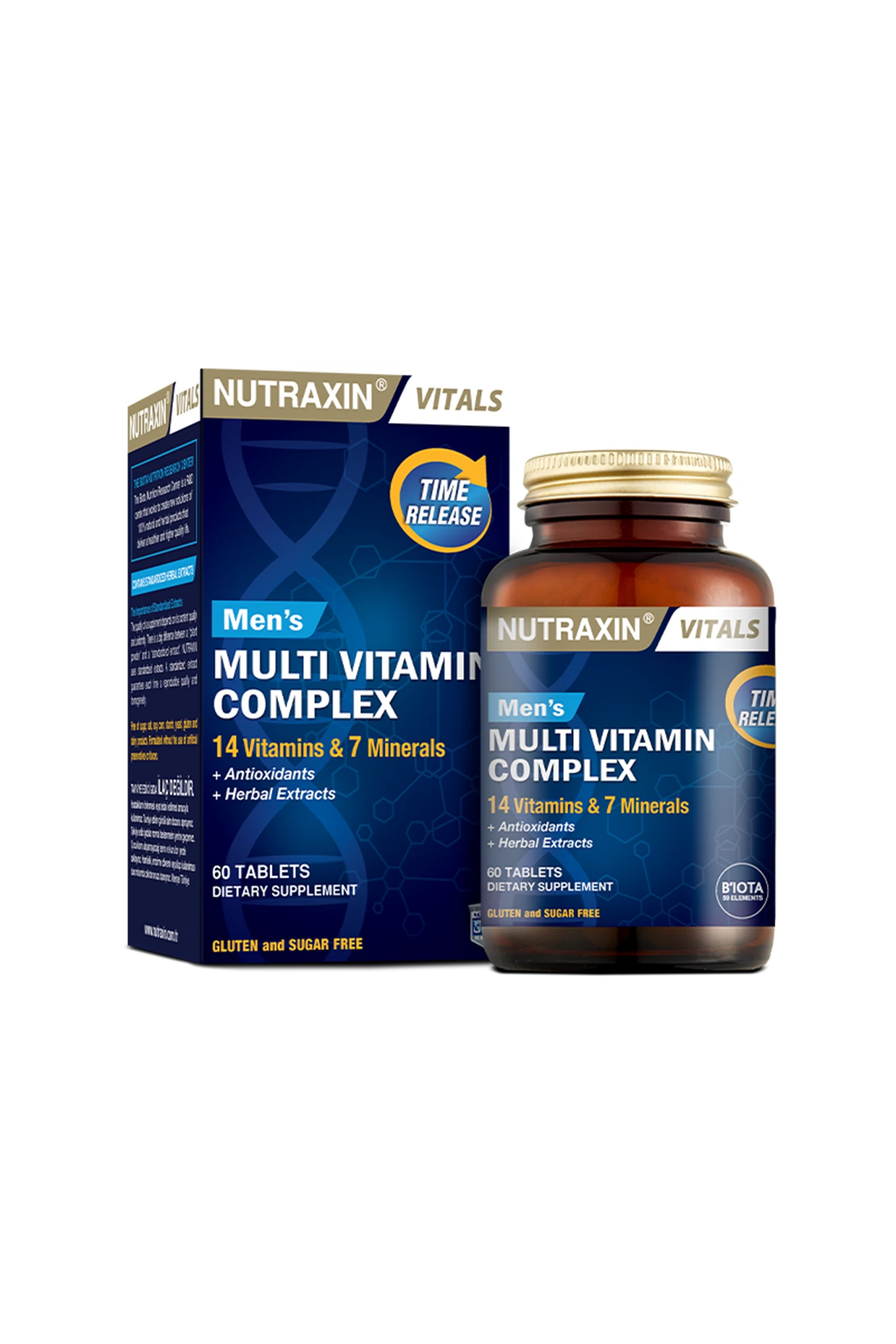 Nutraxin Vitals B Kompleks Vitamin Takviyesi 60 Tablet