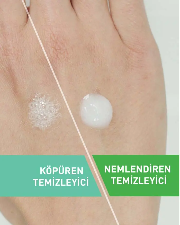CeraVe Köpüren ve Nemlendiren Temizleyici farkı