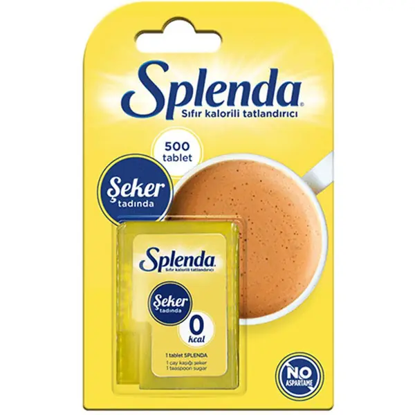 Splenda Tablet 6 mg Tatlandırıcı 500 Tablet kutu ve ambalaj