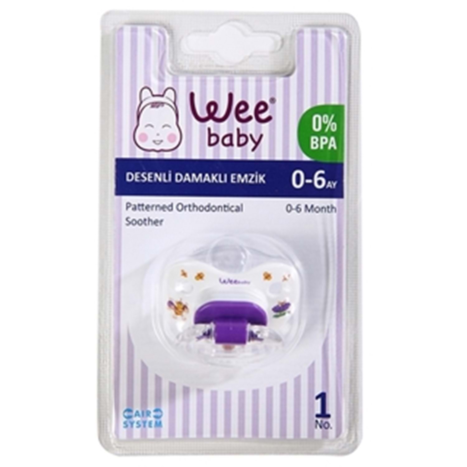 Wee Emzik Silikon Damaklı Desenli No:1 833