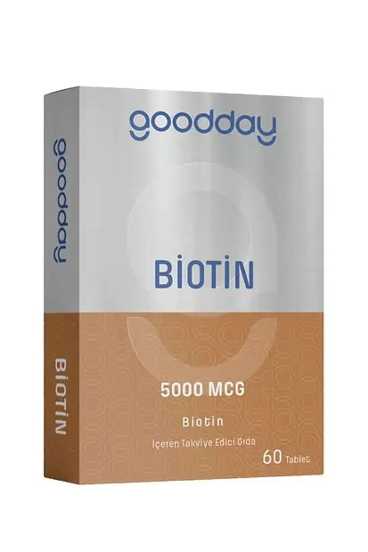 GoodDay Biotin 5000 mcg Tablet 60 Tablet kutu ve ambalaj