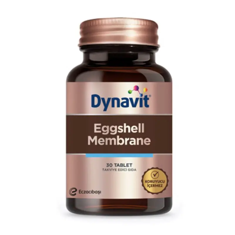 Dynavit Eggshell Membrane Tablet Eklem Destek Takviyesi 30 Adet kutu ve ambalaj