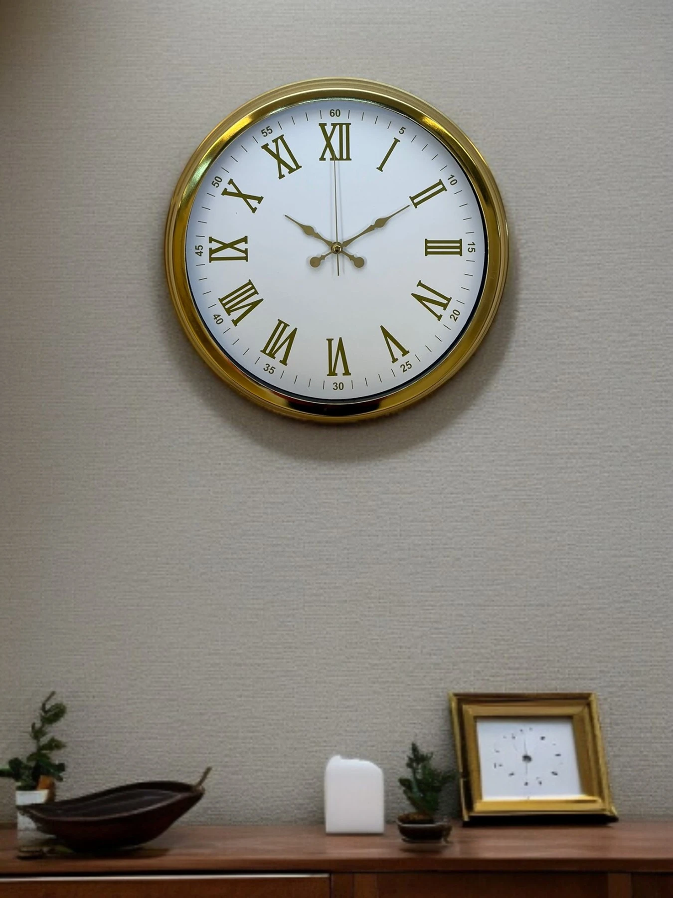 Zentime 40 Cm Gold Lüks Duvar Saati