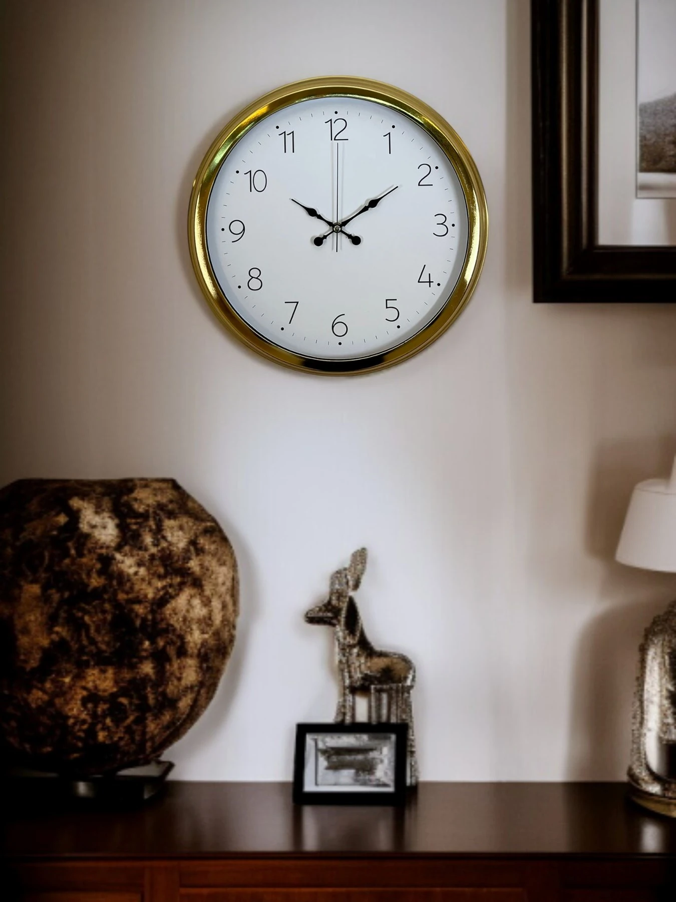 Zentime 40 Cm Gold Lüks Duvar Saati