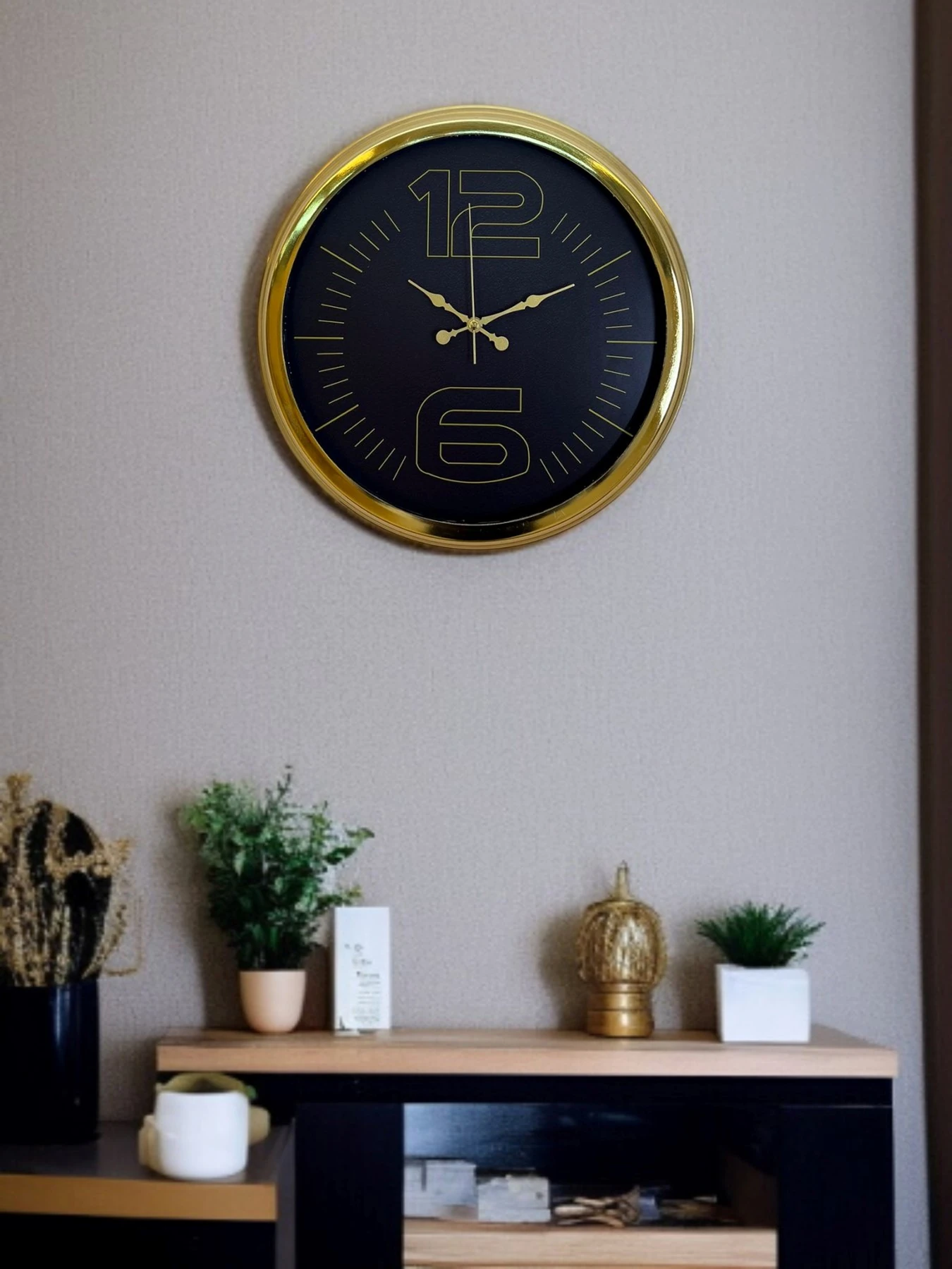 Zentime 40 Cm Gold Lüks Duvar Saati