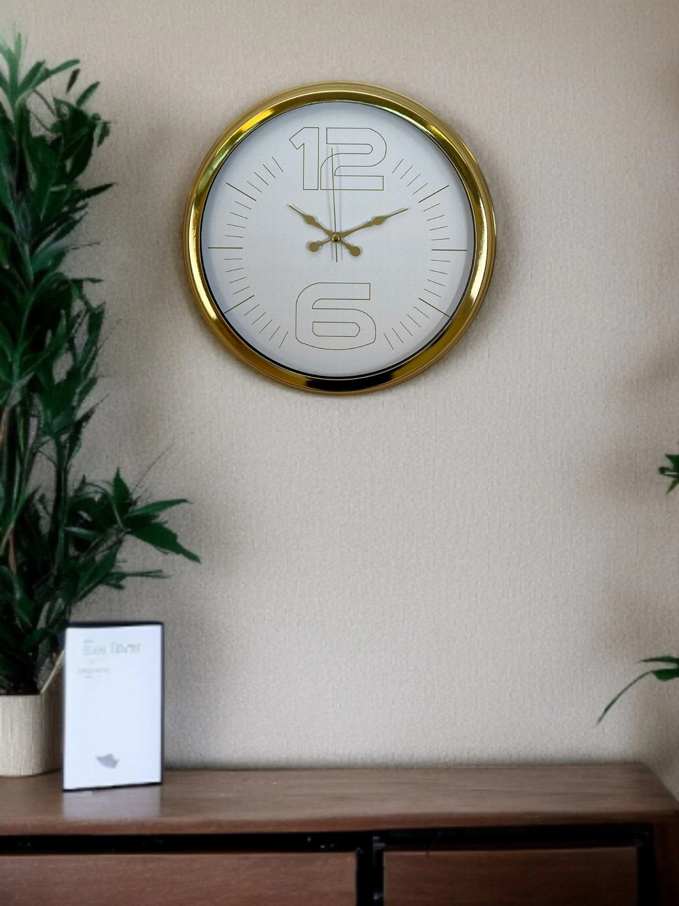 Zentime 40 Cm Gold Lüks Duvar Saati