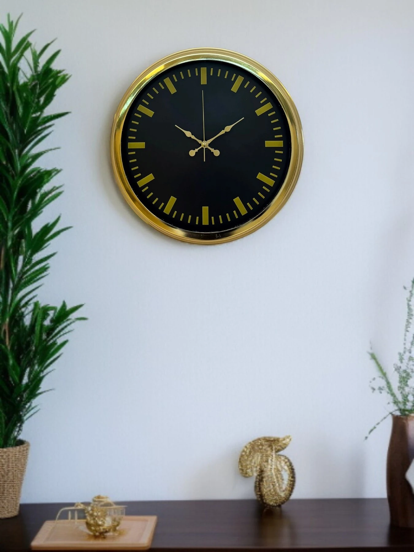 Zentime 40 Cm Gold Lüks Duvar Saati