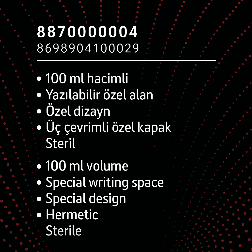 FIRATMED NUMUNE KABI 100 ML 150 ADET/KOLİ