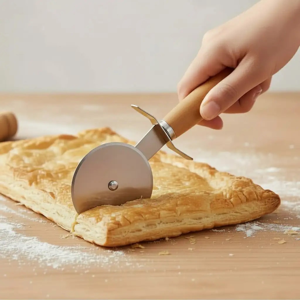 Ahşap Saplı Pratik Pizza Kesici
