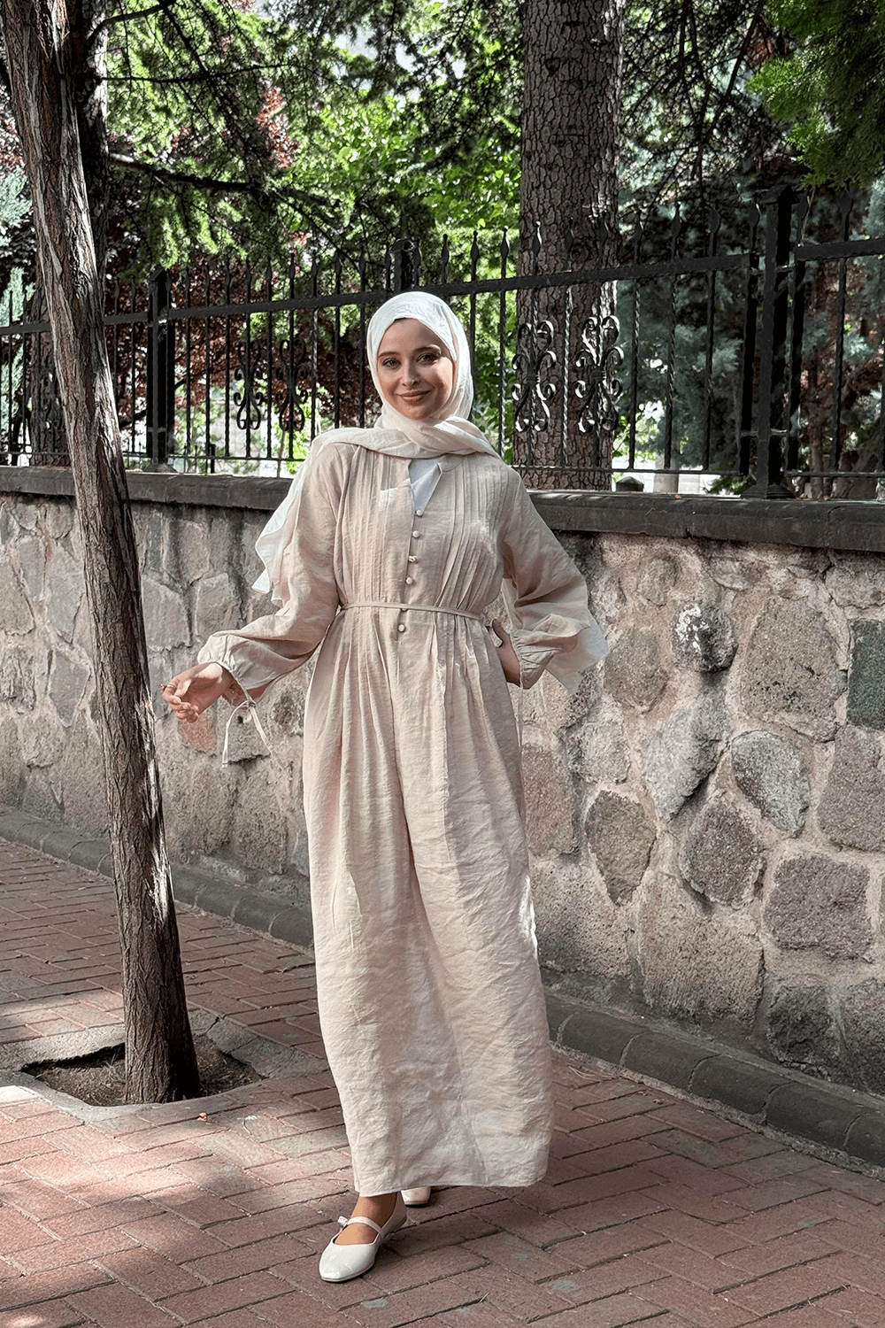 NERVÜRLÜ PAMUK ELBİSE