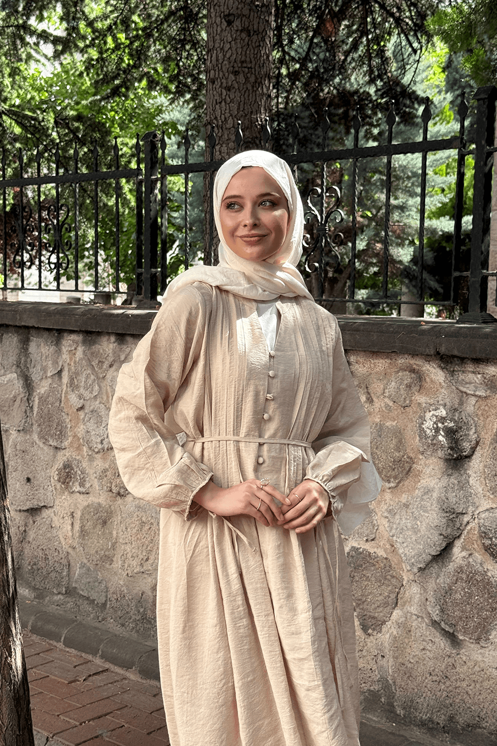 NERVÜRLÜ PAMUK ELBİSE