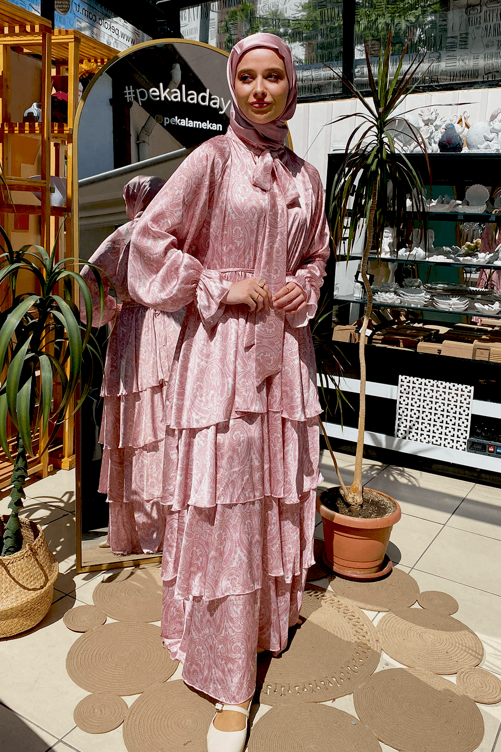 ETNİK MİLENA ELBİSE - Pembe