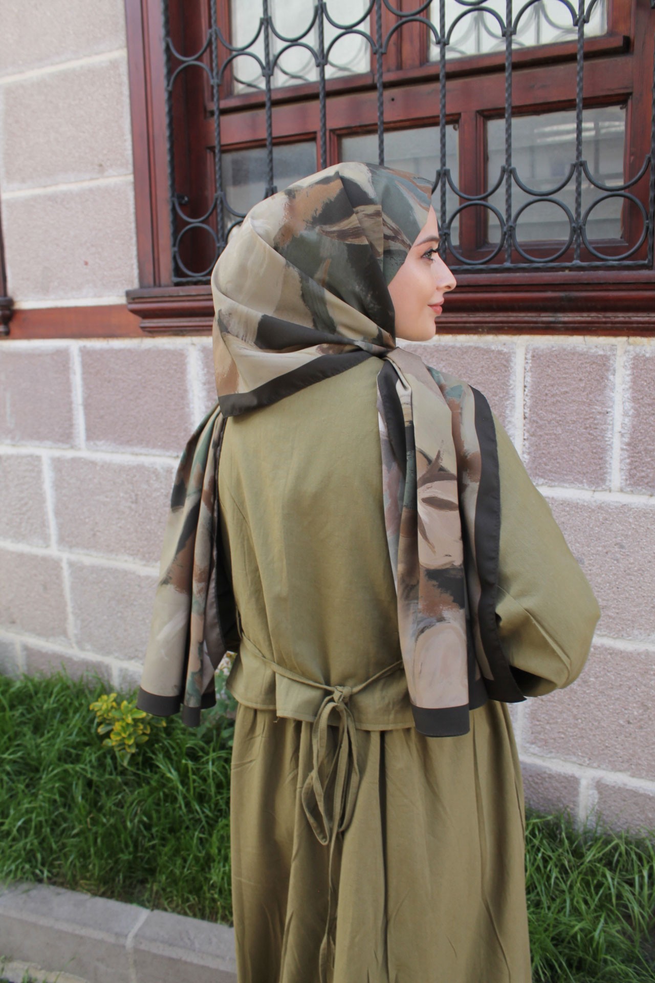 KETEN YELEKLİ ELBİSE