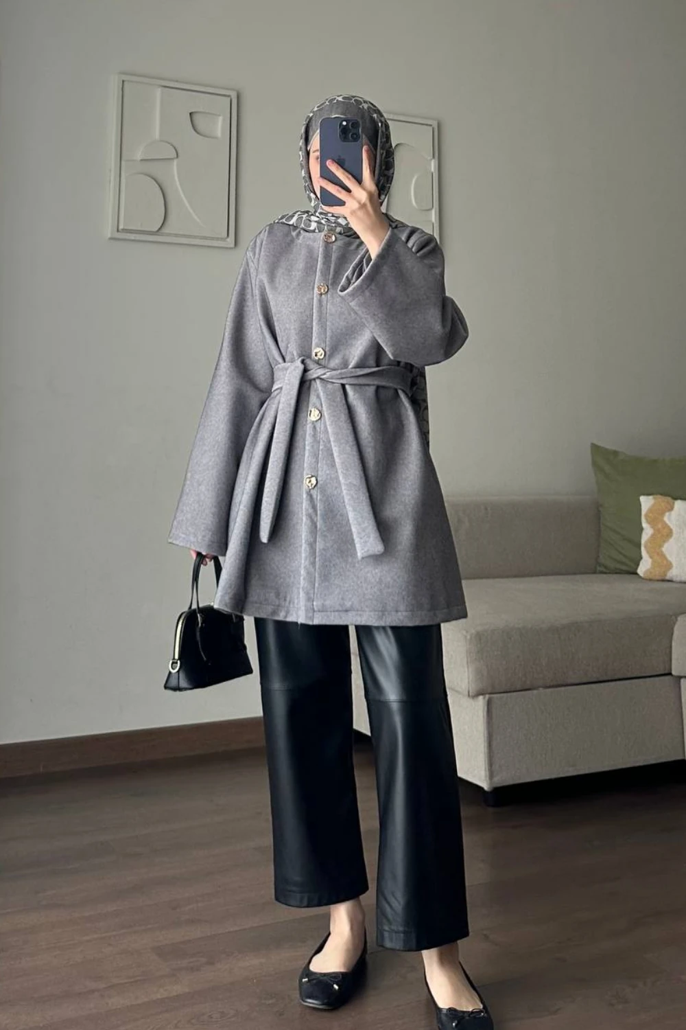 PRENSES MODEL KABAN - Gri