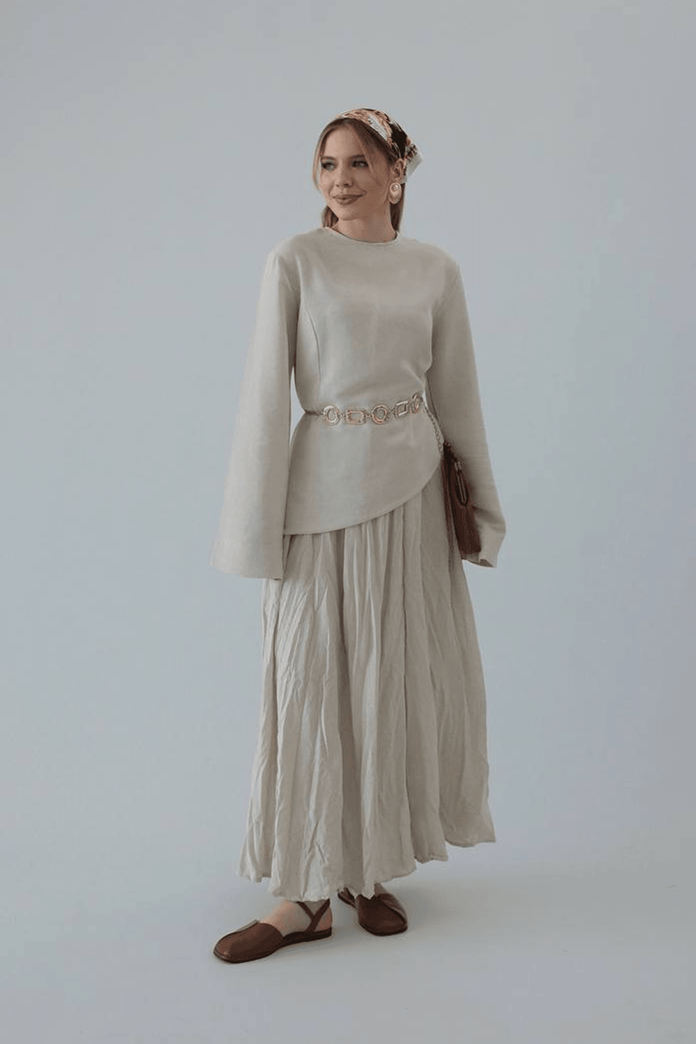 JULIET ETEKLİ KRAŞ TAKIM - Bej