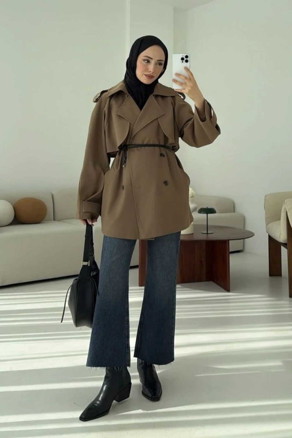 KISA GABARDİN TRENÇ