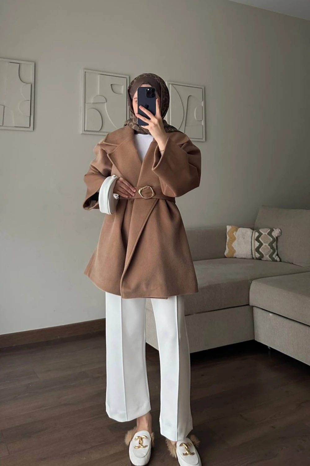 KUŞAKLI ANGORA KABAN - Camel