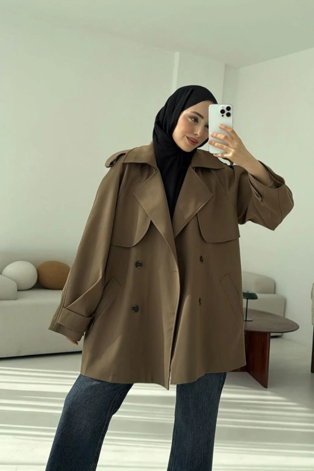 KISA GABARDİN TRENÇ