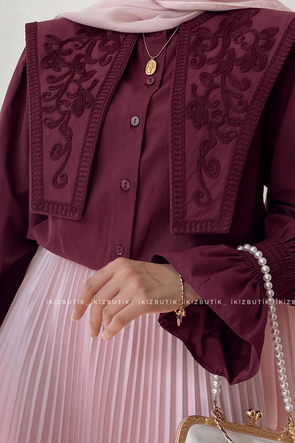 LADY GÖMLEK - Bordo