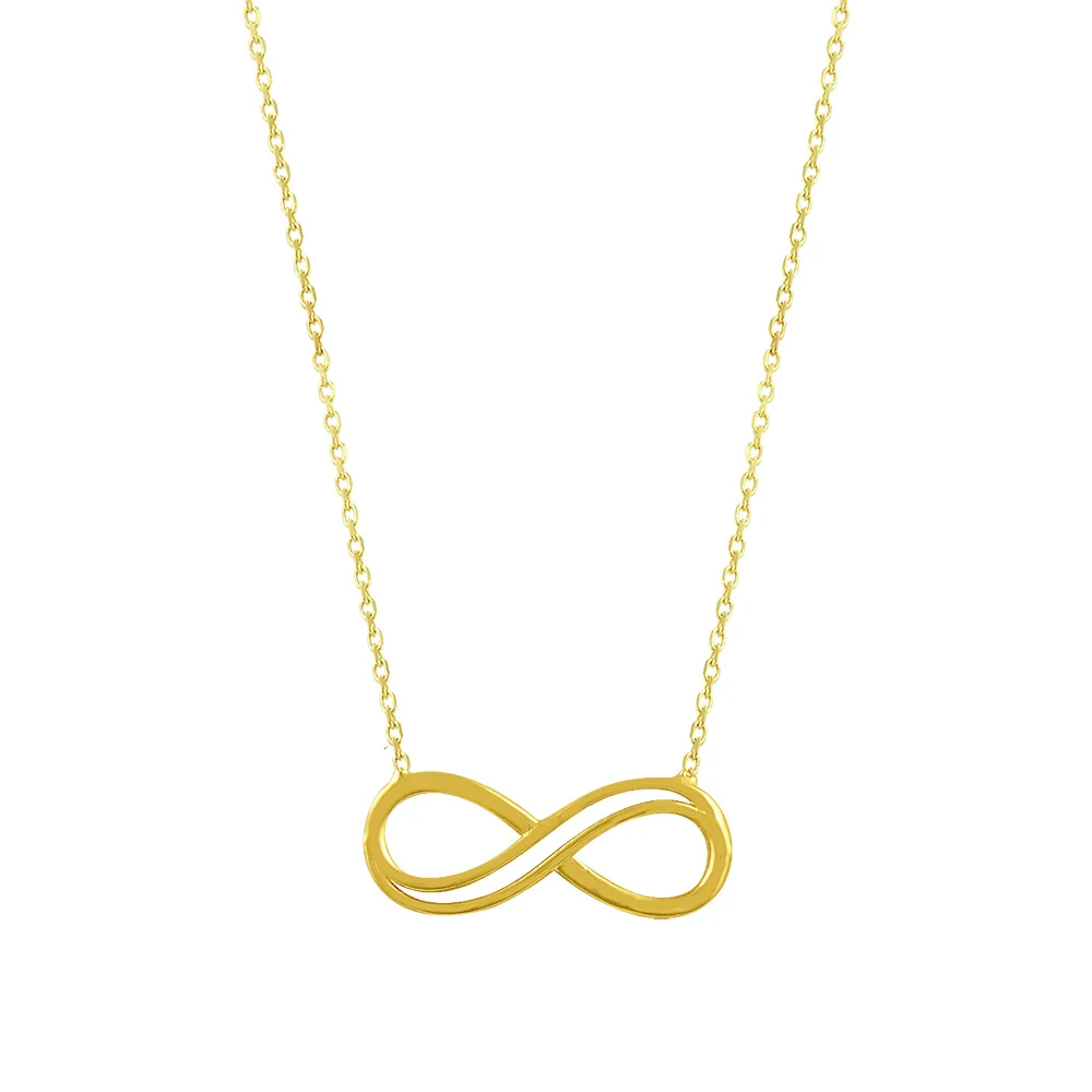 14 Ayar Sonsuzluk Motifli Altın Kolye