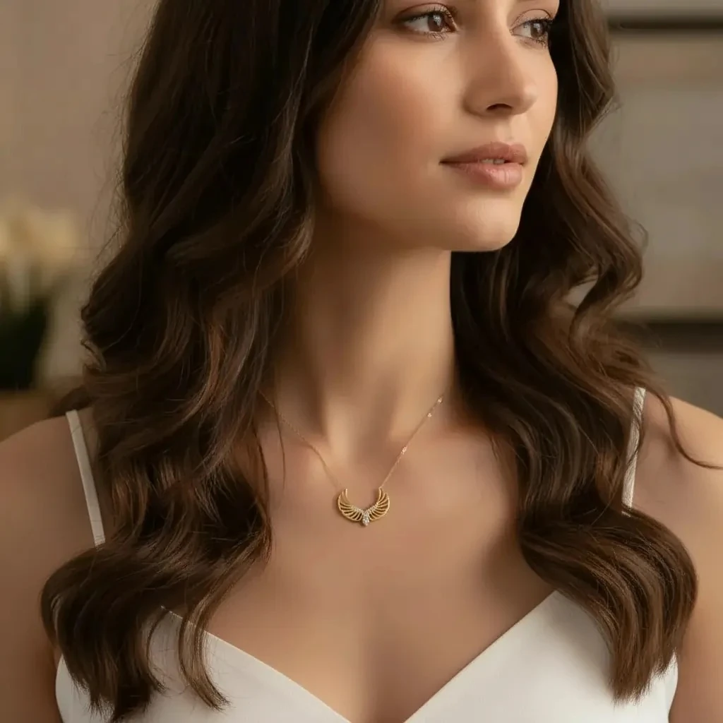 14 Ayar Anka Kuşu Altın Kolye