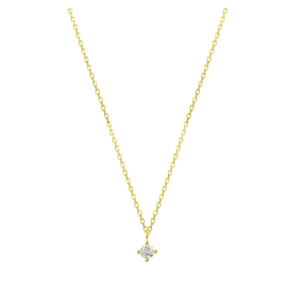 14 Ayar Tektaş Altın Kolye