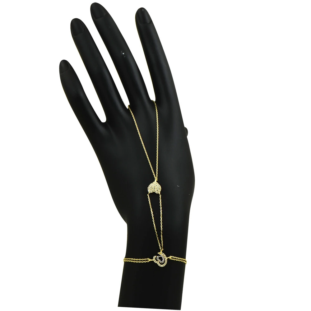 14 Ayar İkili Kalp Figürlü Altın Şahmeran