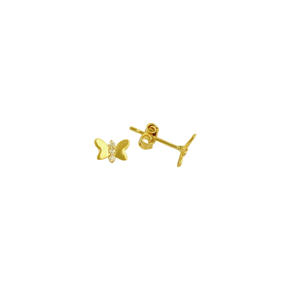 14 Carat Butterfly Motif Gold Earrings